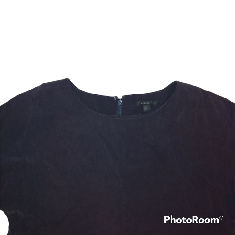 COS Navy Blue Ruffled Top - Picture 4 of 10